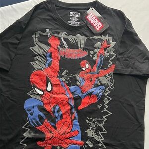Marvel The Amazing Spiderman NEW Black T-Shirt